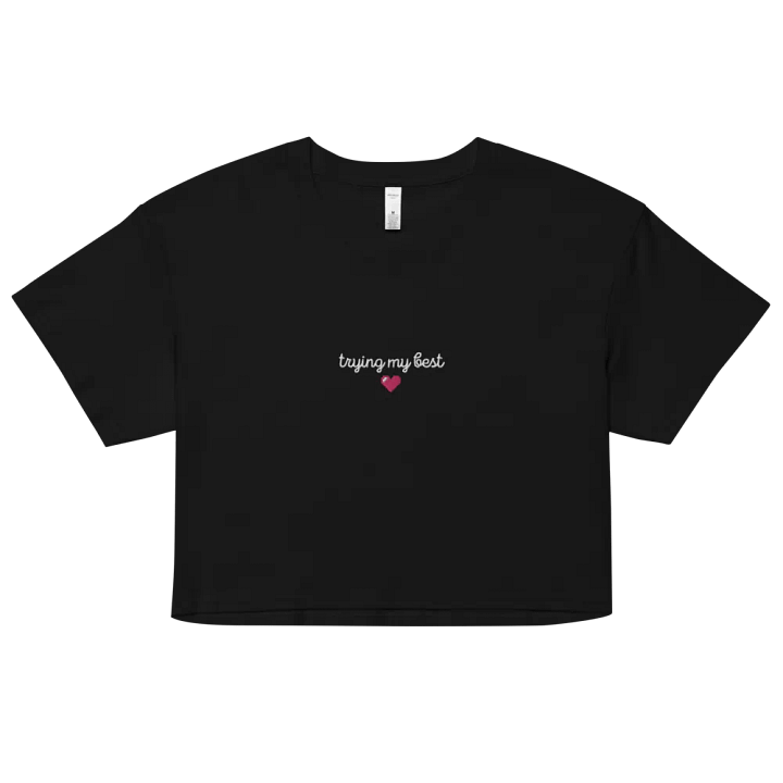 TRYING MY BEST Cropped Shirt (embroidered) product image (1)