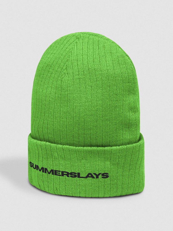summerslays text beanie product image (2)