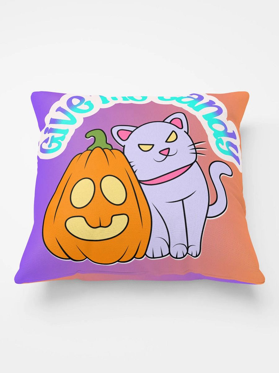 Candy Cat & Pumpkin Halloween Pillow product image (6)