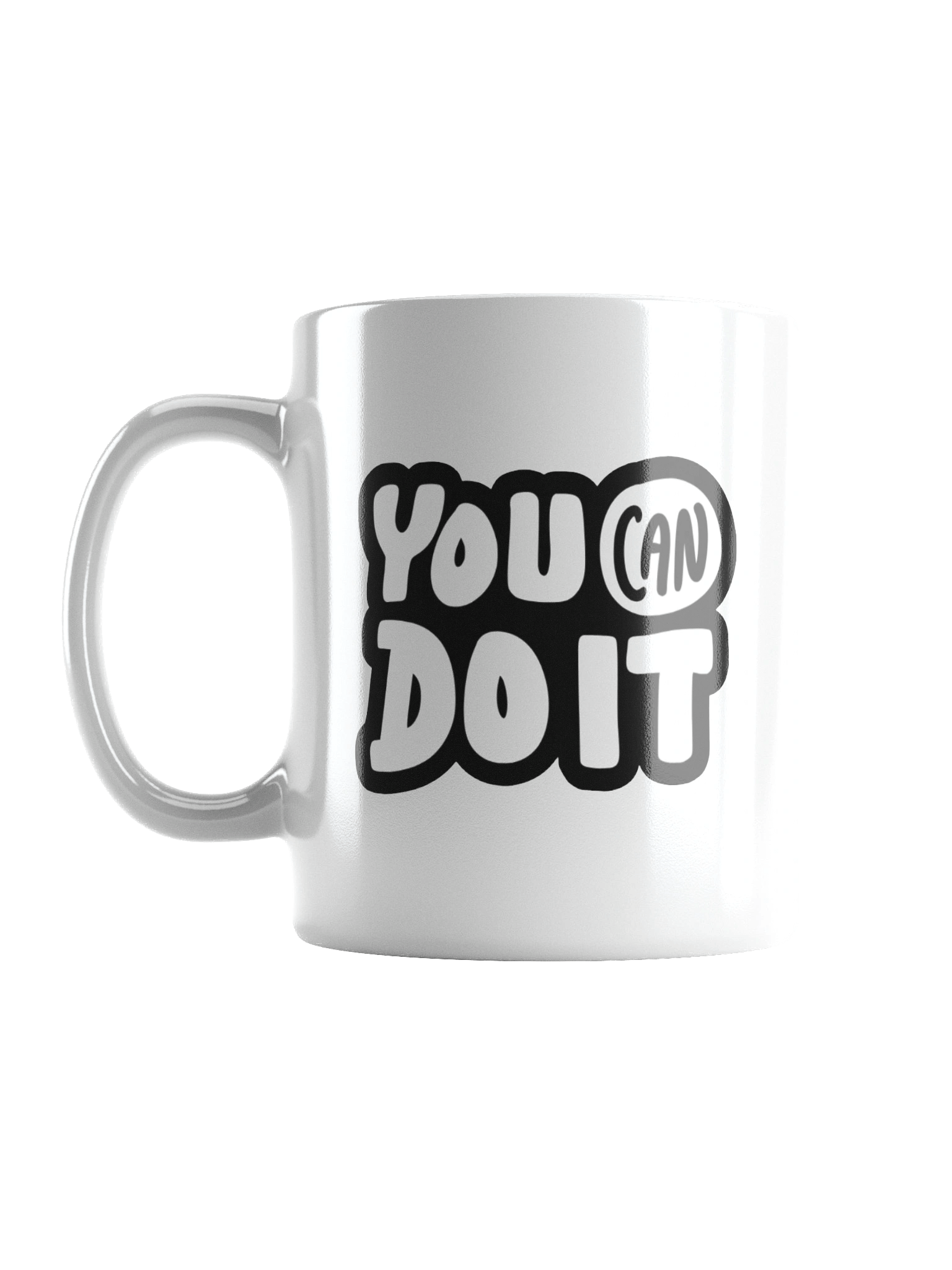 YOU CAN DO IT Motivational Oval White Glossy Mug product image (2)