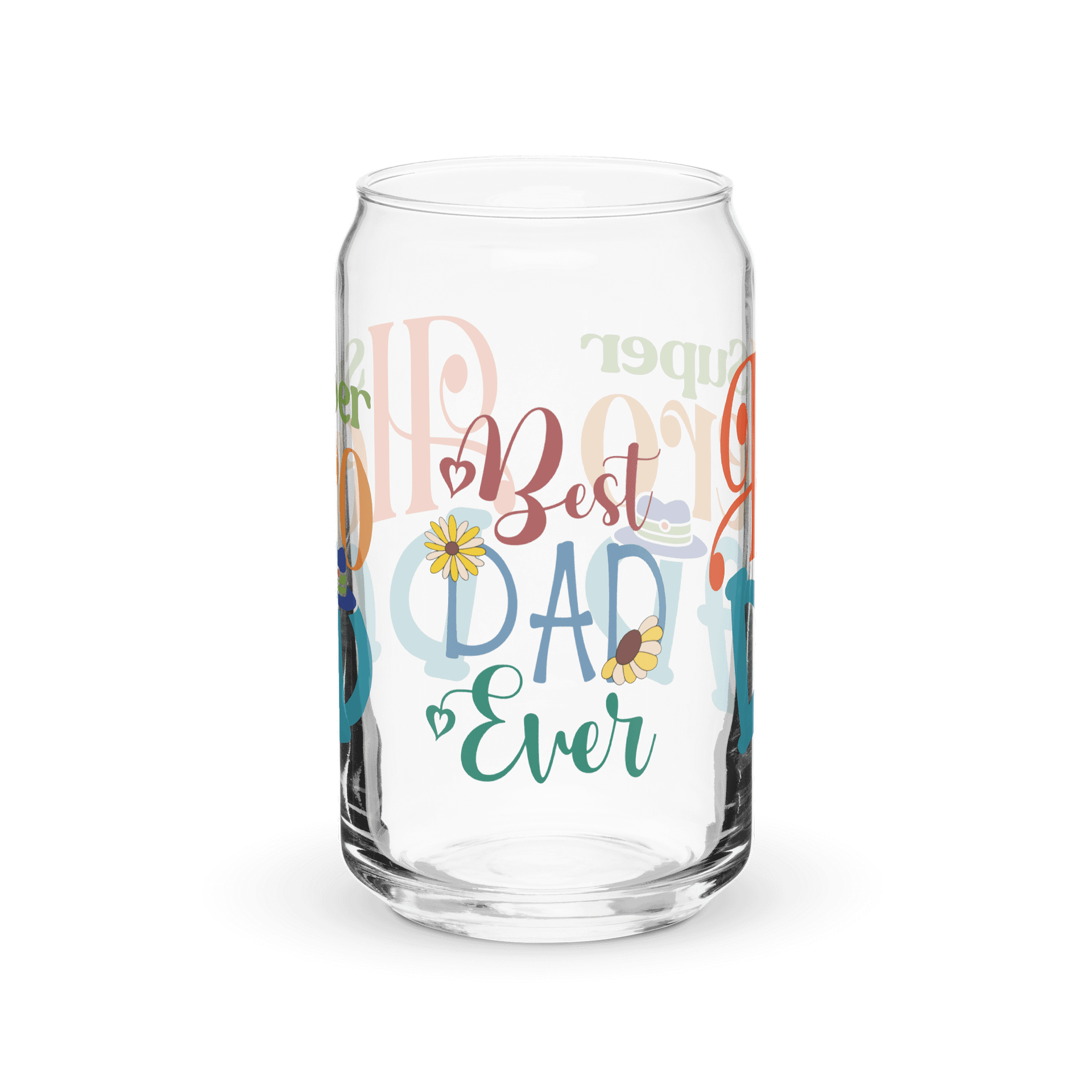 Super Hero Dad Best Dad Ever Can Glass Set product image (2)