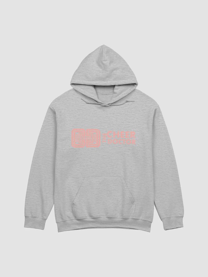 The Cheer Doctor Gildan Classic Grey Hoodie Pink Logo product image (1)