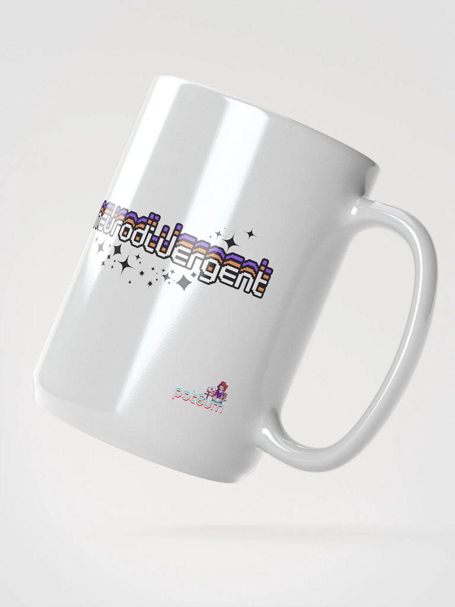 NEURODIVERGENT white glossy mug product image (3)