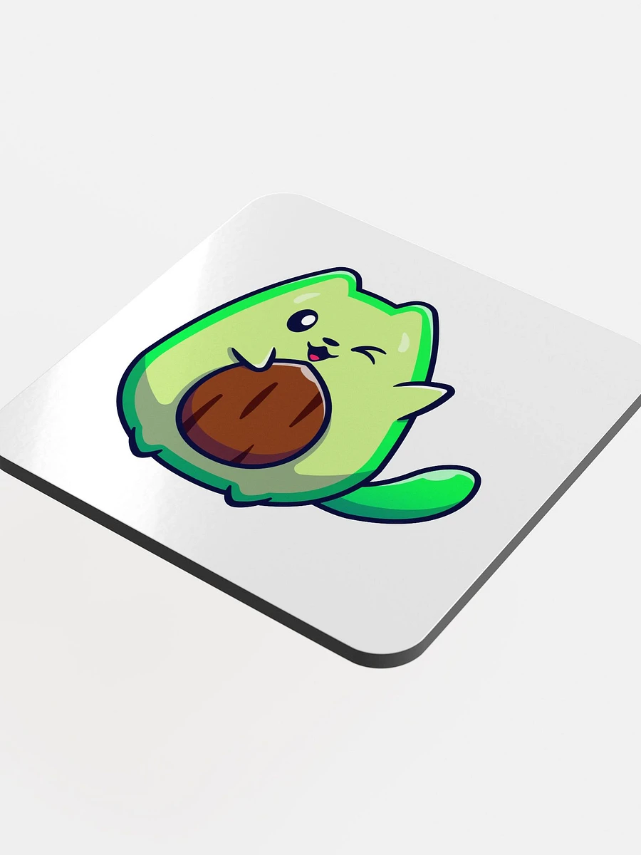 Winking Kawaii Avocado Cat Coaster product image (4)