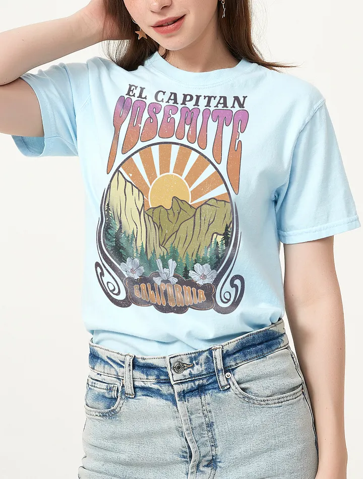 El Capitan, Yosemite National Park, California Tee | Art Nouveau-Style Western T-Shirt for Travel and Road Trips product image (5)