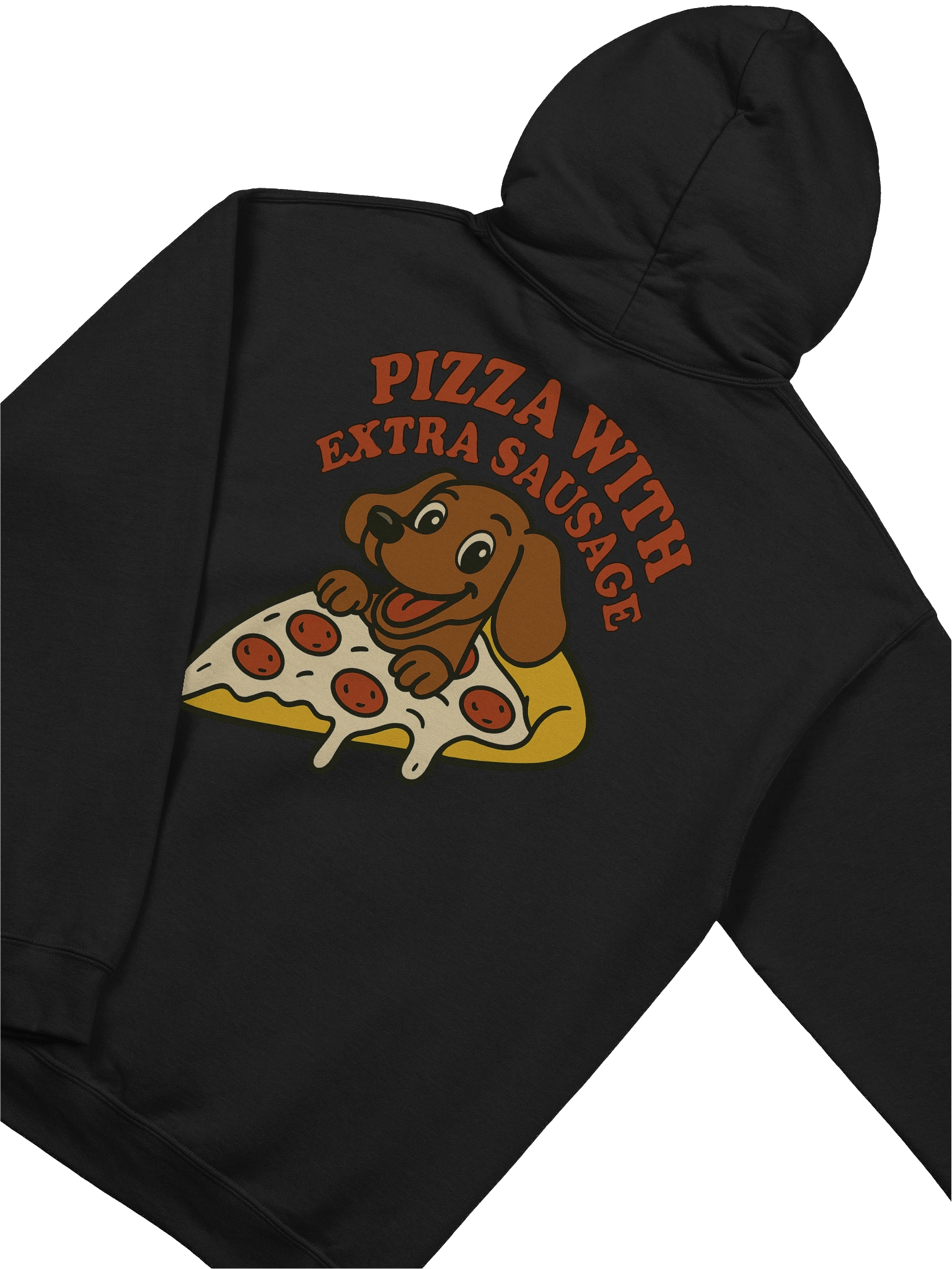 Pizza With Extra Sausage Dachshund Hoodie product image (4)