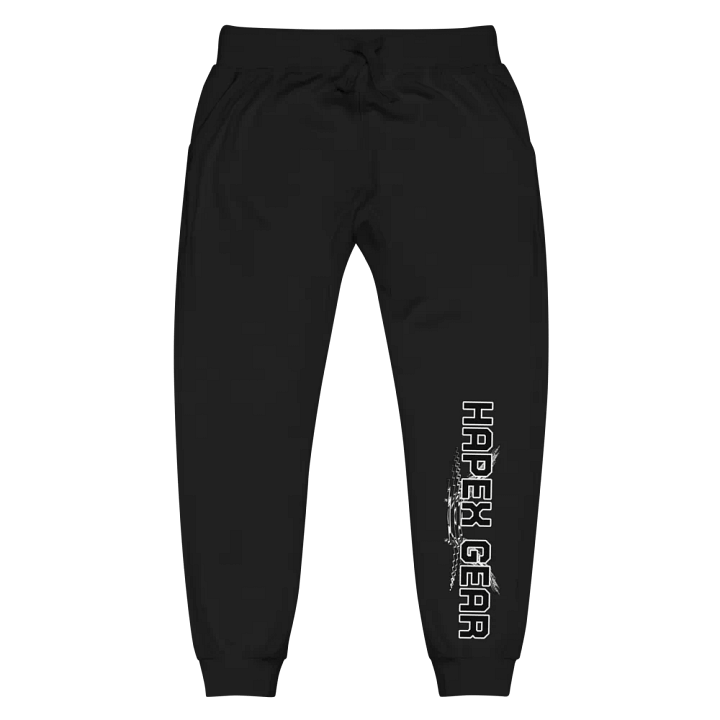 Unisex Fleece Joggers - Black HApex Gear White Logo product image (1)