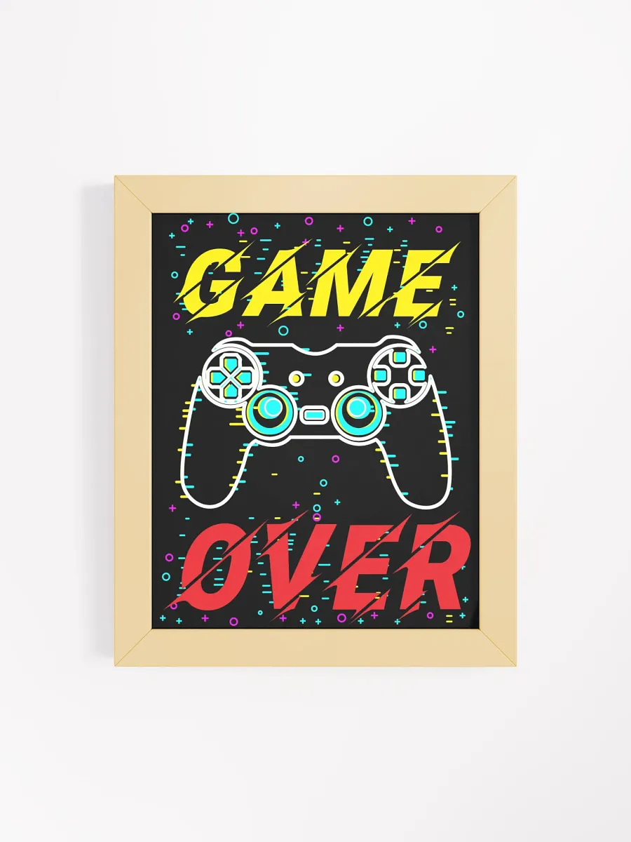 Game Over Controller Framed Matte Poster product image (4)