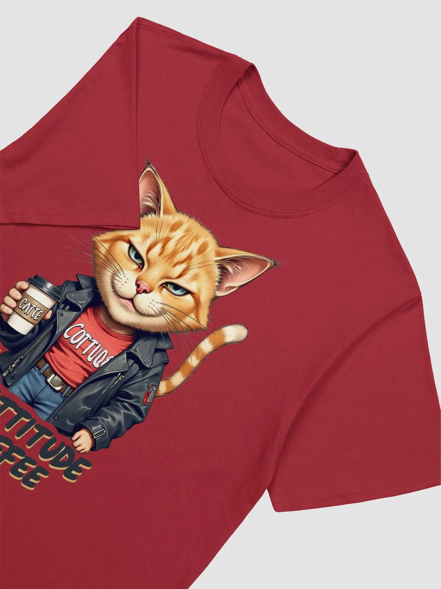 Cattitude and Coffee Unisex Tee product image (12)