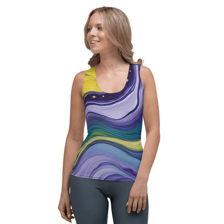 Cosmic Harmony Fluid Art Tank Top product image (1)