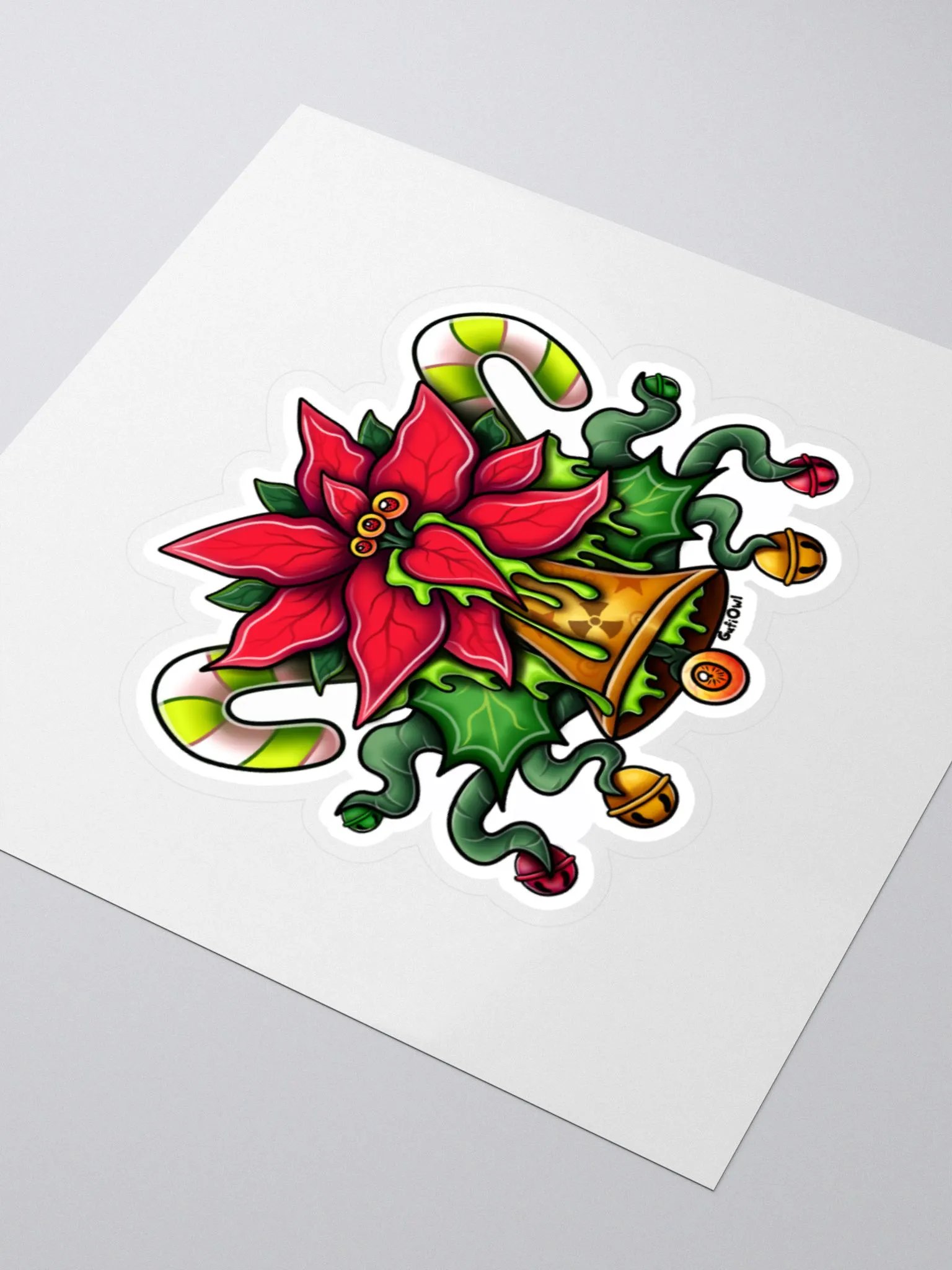 Radioactive Poinsettia Sticker product image (7)