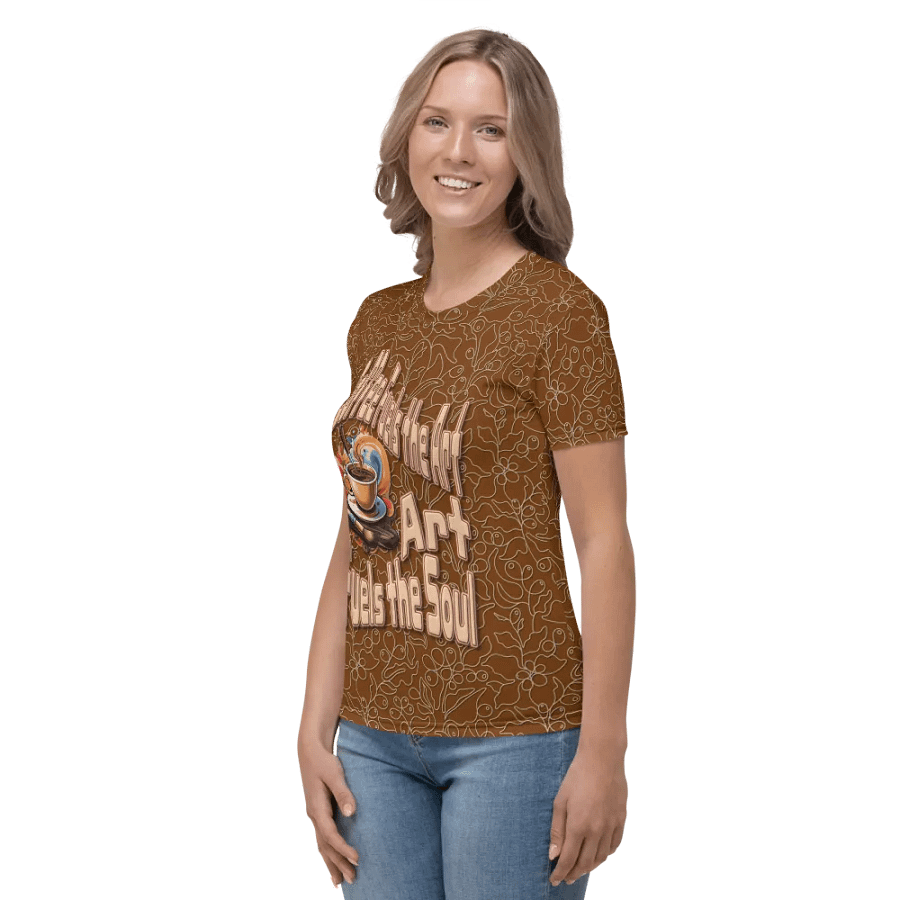 Coffee Fuels the Art All Over Print T-shirt product image (3)