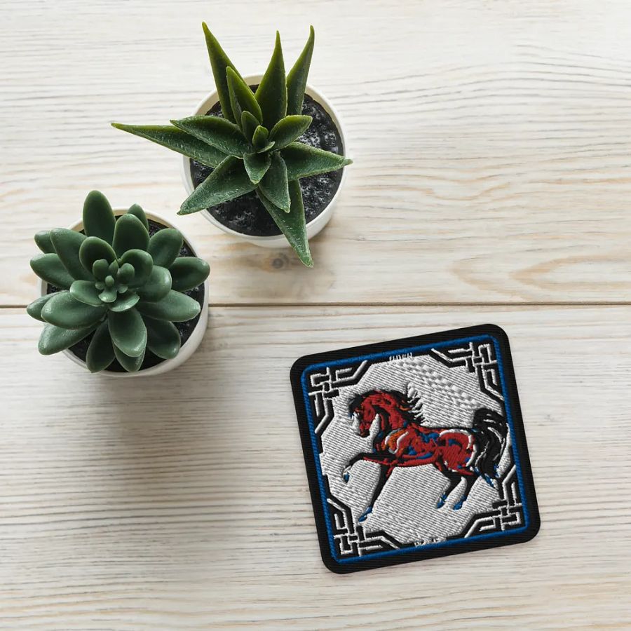 Arabian Stallion Embroidered Square Patch product image (4)