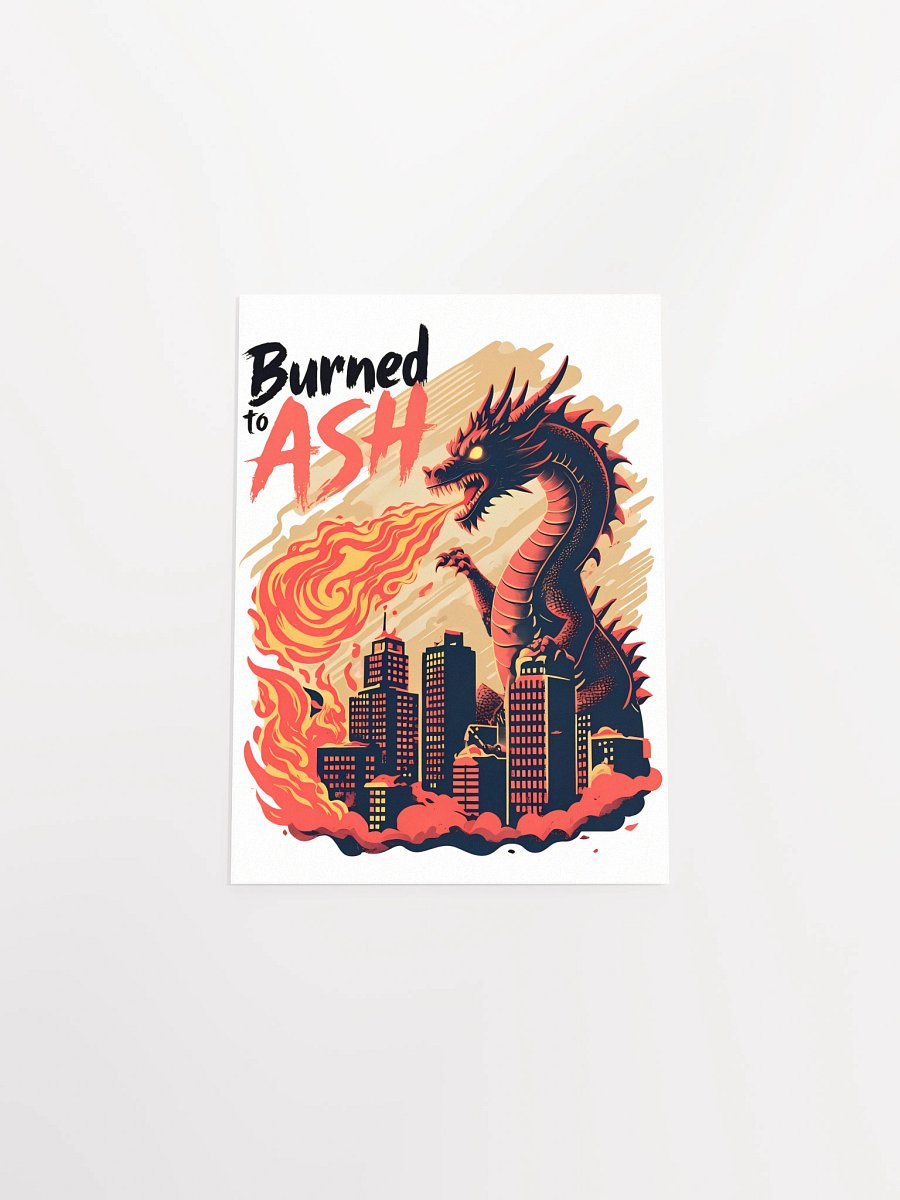 Fiery Dragon Destruction | 'Burned to Ash' Art Print Poster product image (14)