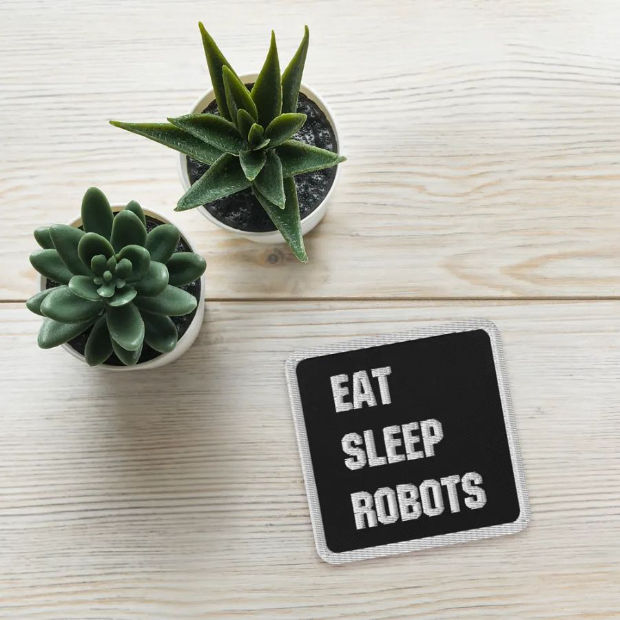 Eat Sleep Robots Embroidered Patch product image (4)