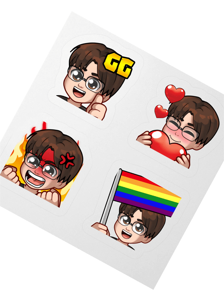 Expressive Emote Kiss Cut Stickers Set product image (2)
