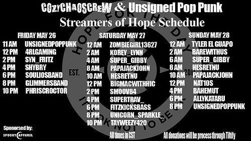 Very excited to share the schedule for our big event this weekend! I’ve been working closely with @hopefortheday to get this ...