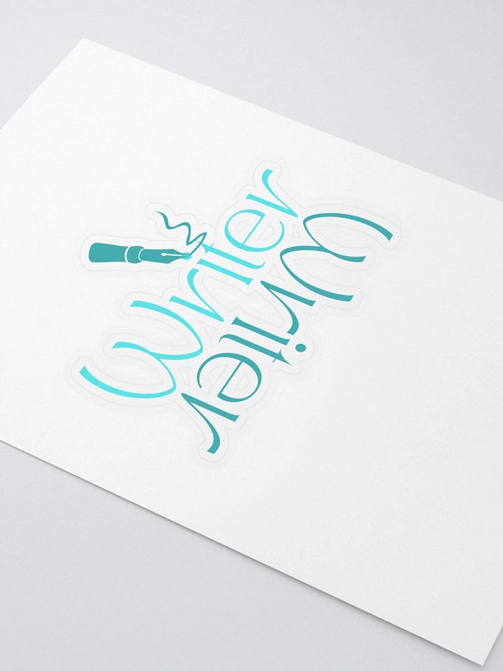 Writer Reflection Sticker - blue text product image (2)