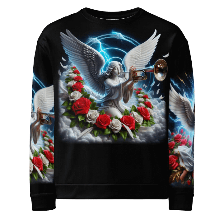 Angels making Music with a Trumpet - All-Over Unisex Sweatshirt #34 product image (1)