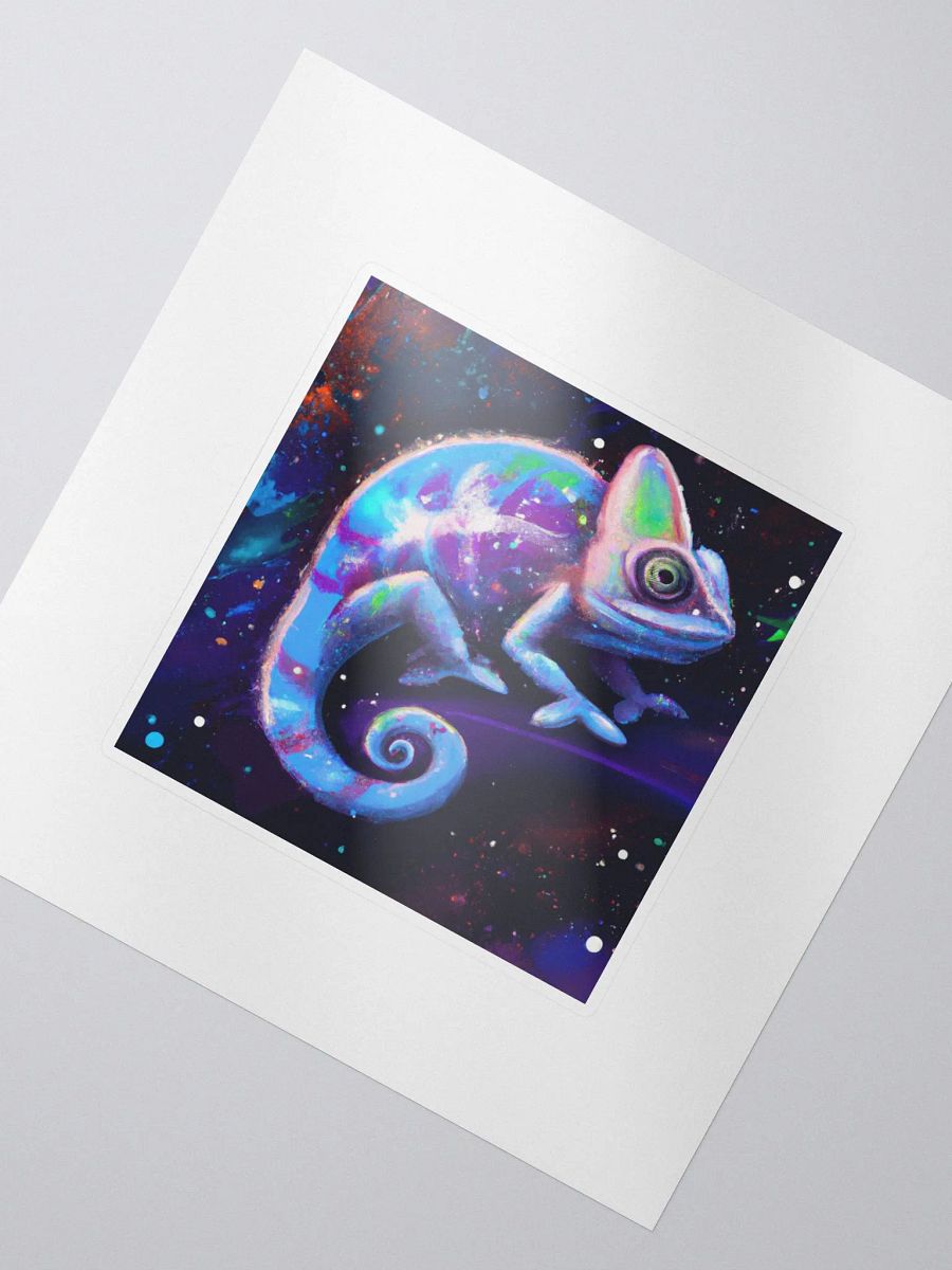 Cute Galactic Chameleon Alpha Sticker product image (2)