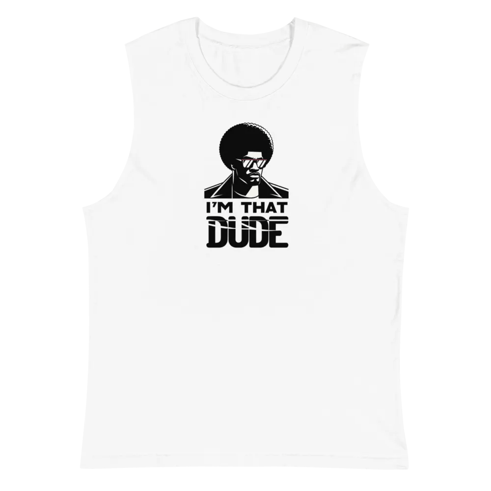 Afro Dude Muscle Tank (front & back) product image (2)