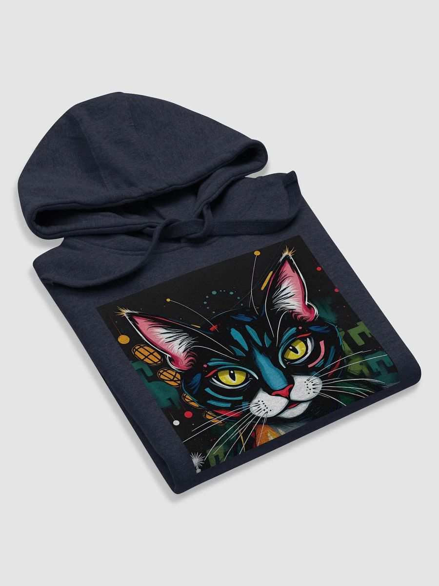 Mystery Kitty, Cozy Cotton Blend Unisex Hoodie product image (5)