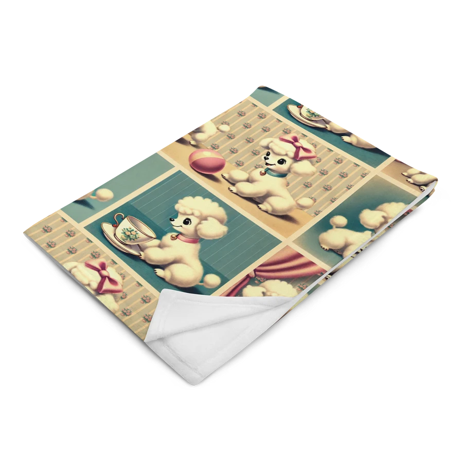 Retro Poodle Puppy Throw Blanket - Vintage-Style product image (4)