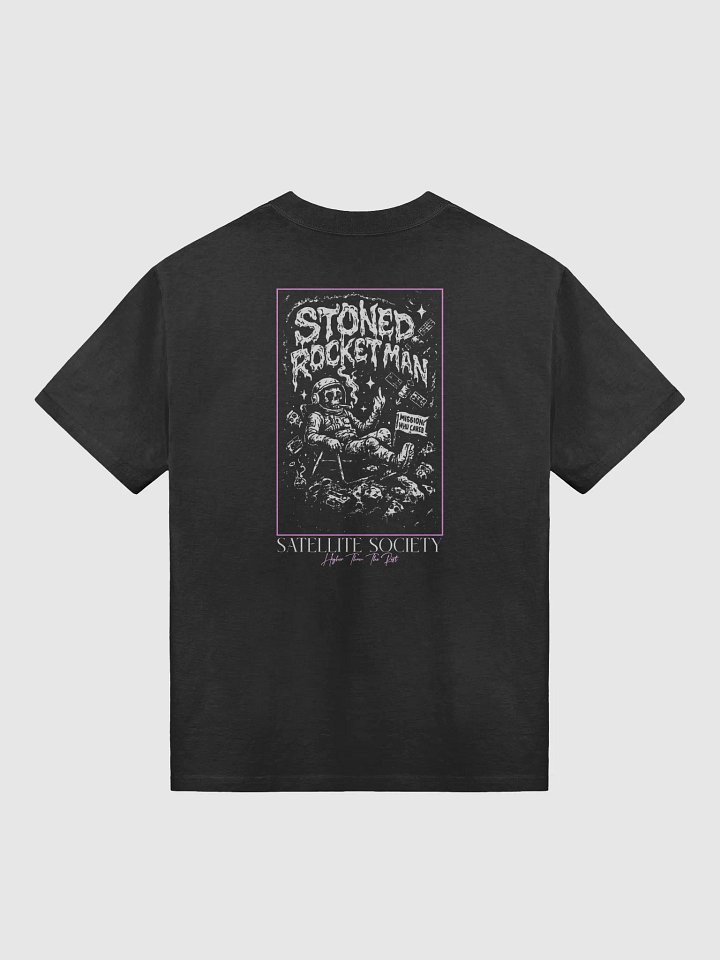 Stoned Rocketman Oversized Faded Tee (Black) product image (2)