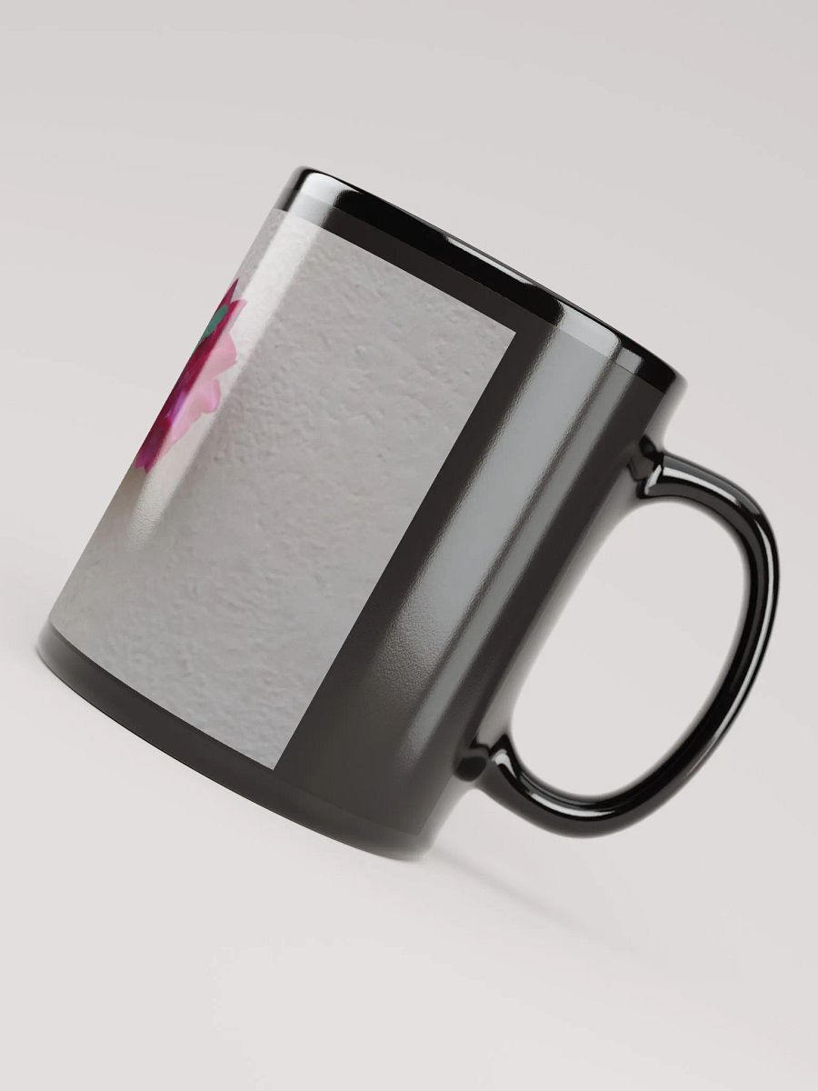 Black Glossy Mug ( rose ) product image (8)