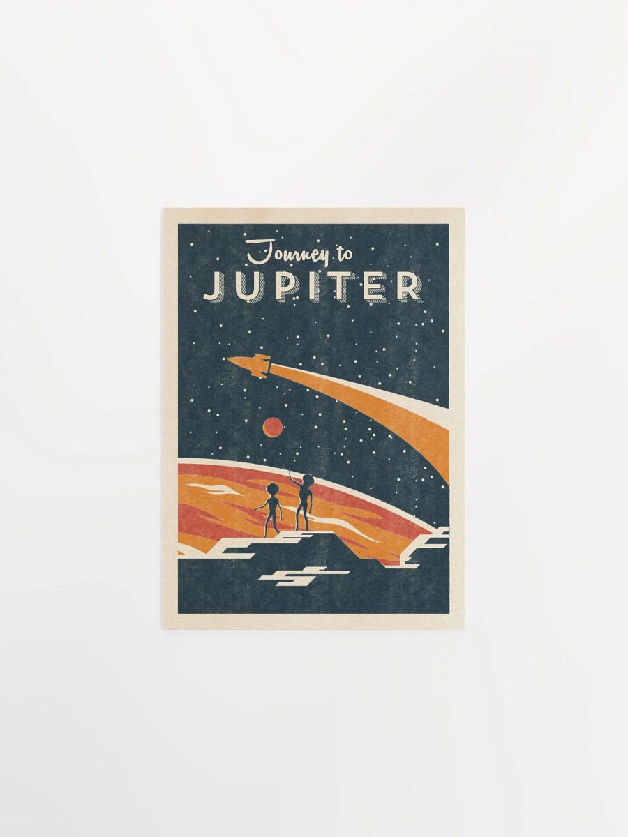 Journey to Jupiter — Vintage space poster, retro space art, propaganda poster, retrofuturism art, retro sci-fi print product image (8)