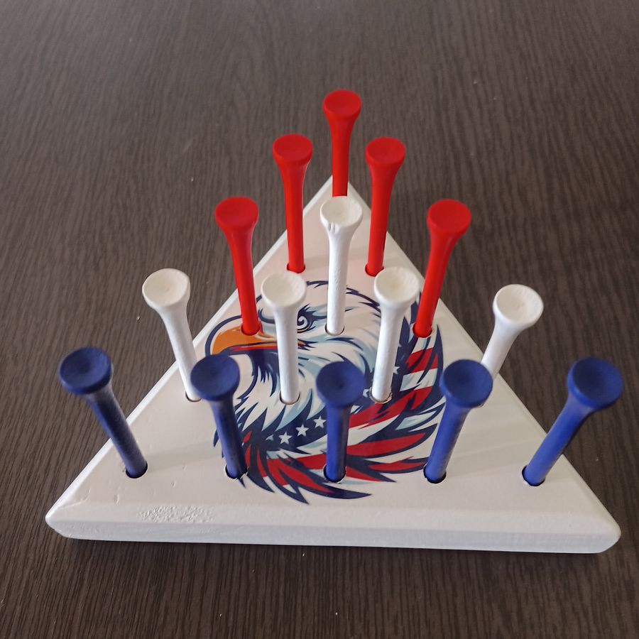 American Bald Eagle / Flag - Triangle Peg Game product image (3)