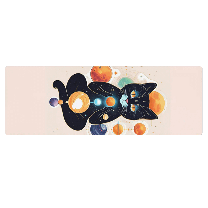 Cosmic Feline Yoga Mat product image (2)