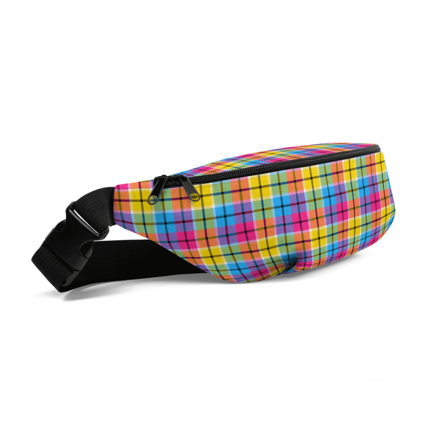 Hot Pink, Turquoise, and Yellow Plaid Fanny Pack product image (3)