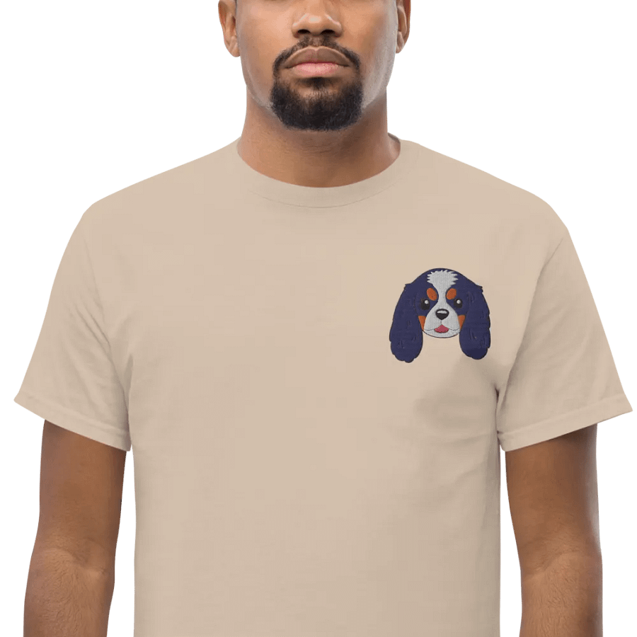 Cute Cavalier King Charles Spaniel Dog embroidered T-Shirt product image (2)