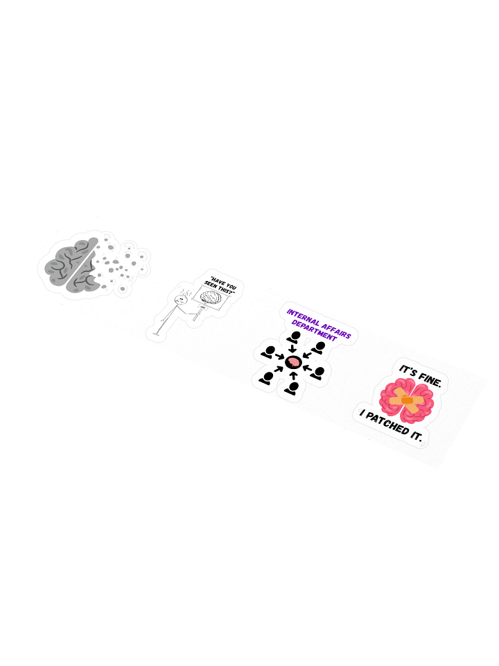 Brainy Mental Health Puns Sticker Sheet product image (1)