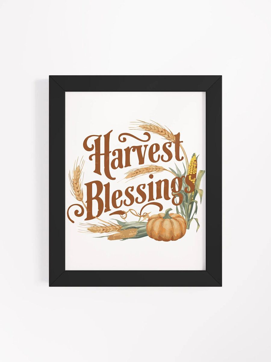 Autumn Harvest Blessings Framed Poster – Perfect Fall Home Decor product image (96)