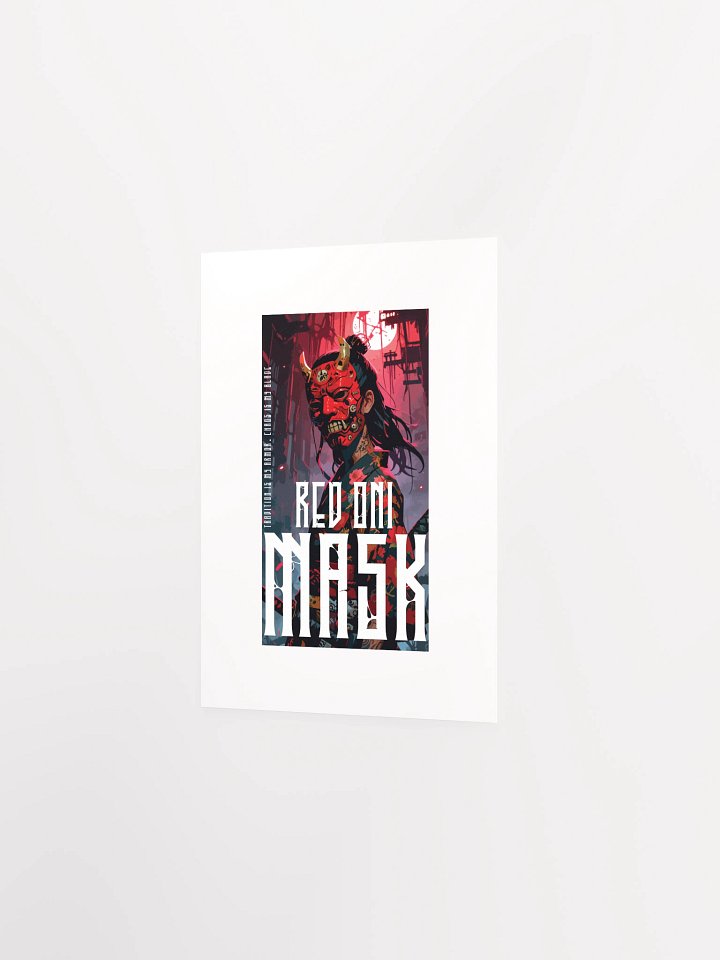 Crimson Red Oni Mask Chaos Poster product image (16)