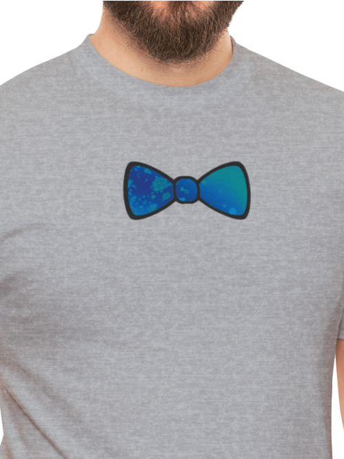 Blue Blend Watercolor Bow Tie Shirt product image (7)