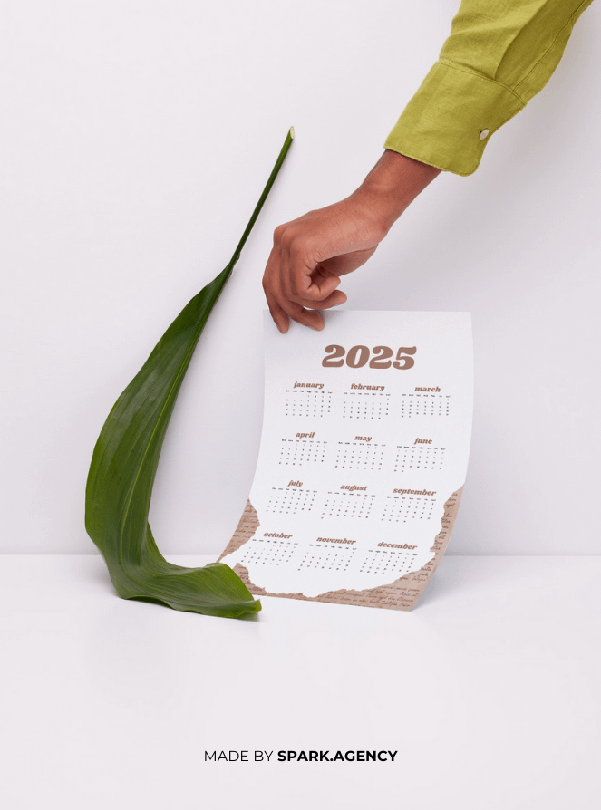 Vintage Printable Monthly 2025 Calendar Poster product image (4)