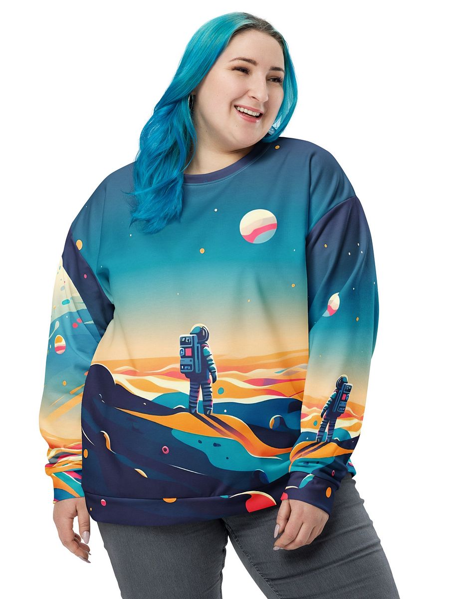 Astronaut All-Over Print Recycled Unisex Sweatshirt product image (3)