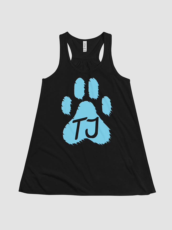 TJ Paw Women's Flowy Racerback Tank (blue detail) product image (1)