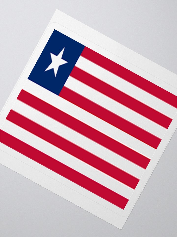 Liberia Flag Sticker | Single Star Design | Durable Vinyl | 3 Sizes product image (6)