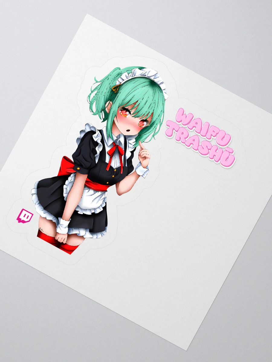 Blushing Maid Kiss Cut Stickers product image (4)