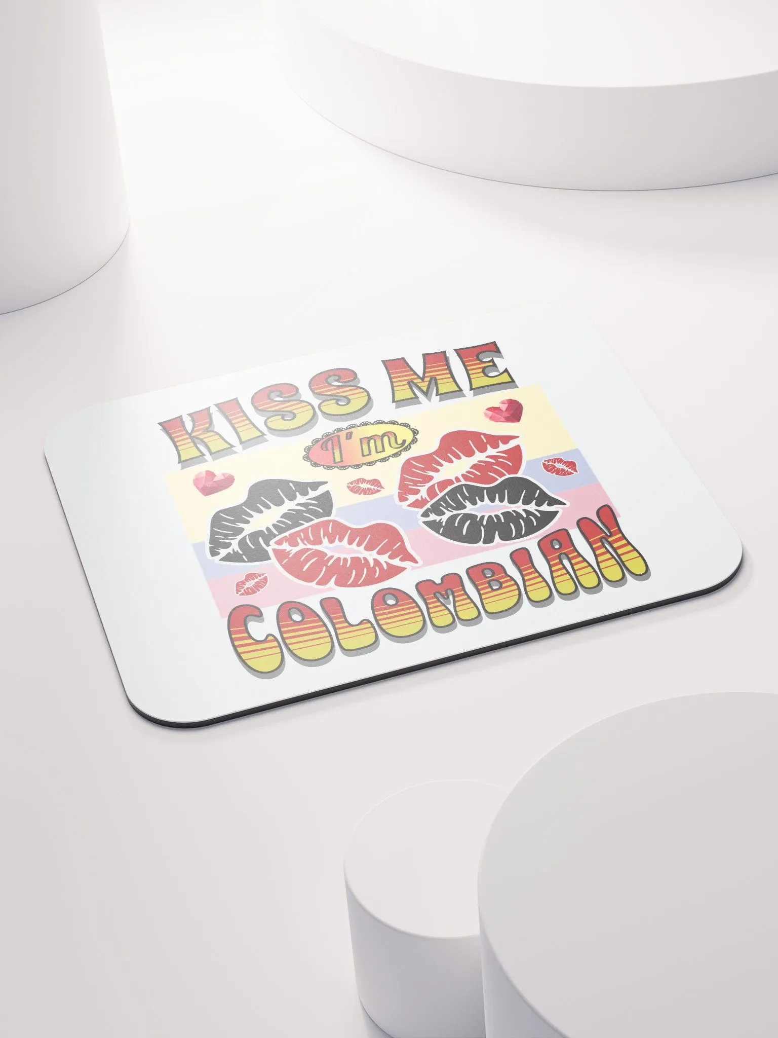 Kiss Me I'm Colombian Mouse Pad product image (4)