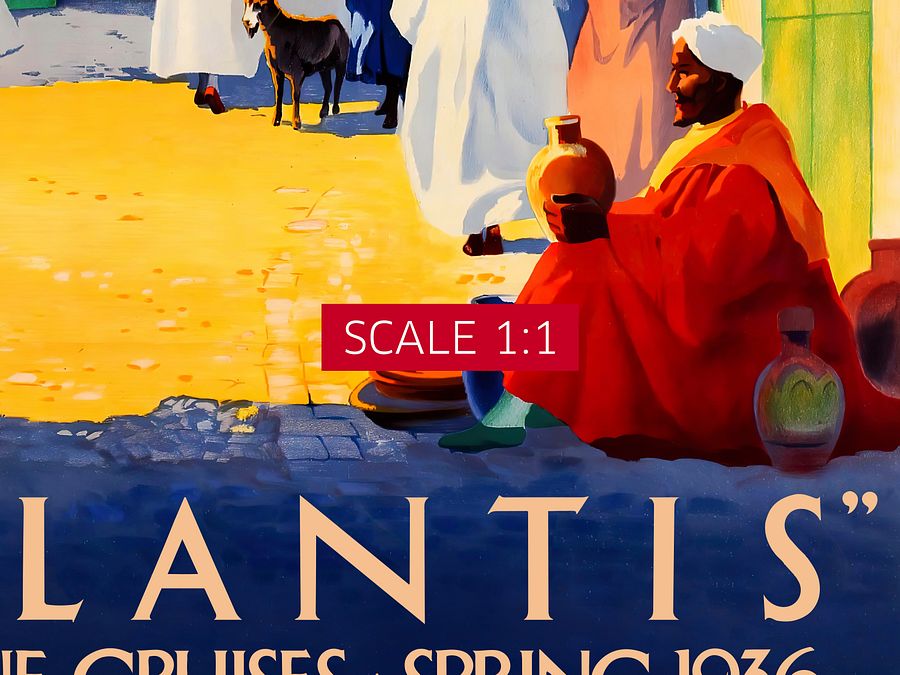 Royal Mail, Atlantis. Morocco Algeria 1936 — retro vintage travel poster, retro travel art, retro travel wall art product image (4)