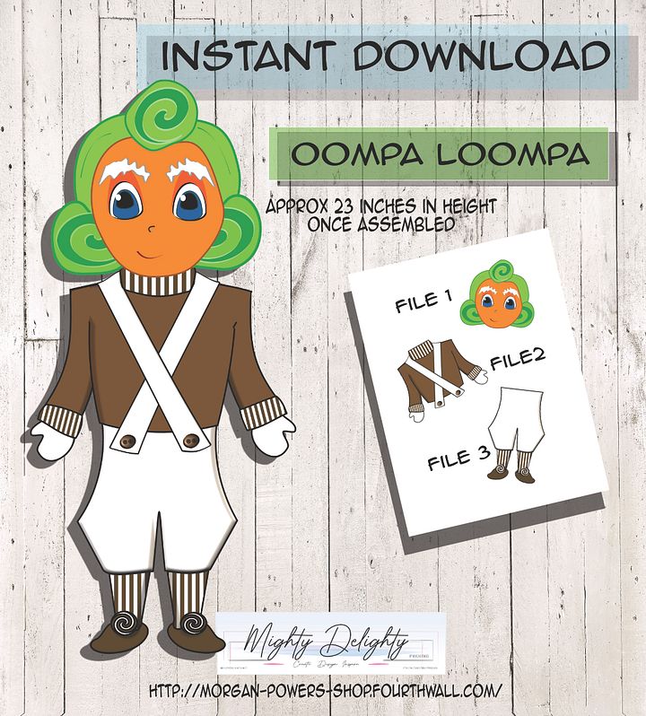 Oompa Loopma Digital Printable Party Decoration product image (1)