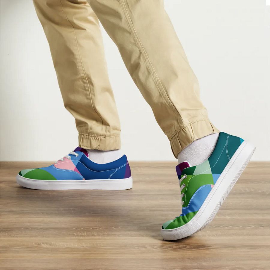 Kaleidoscope Harmony Men's Lace-Up Canvas Shoes product image (5)