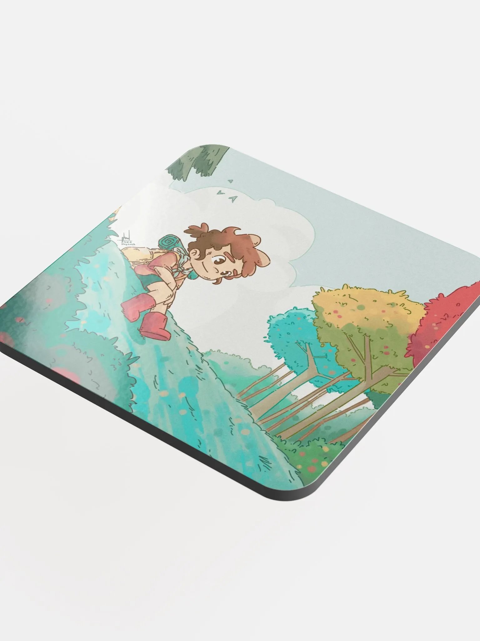 The Breeze | Glossed Cork Coaster product image (4)