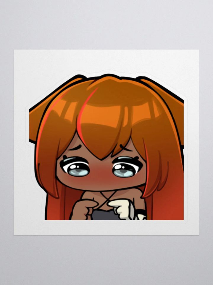 JPAG_Grey Gracidea Shy emote sticker product image (1)