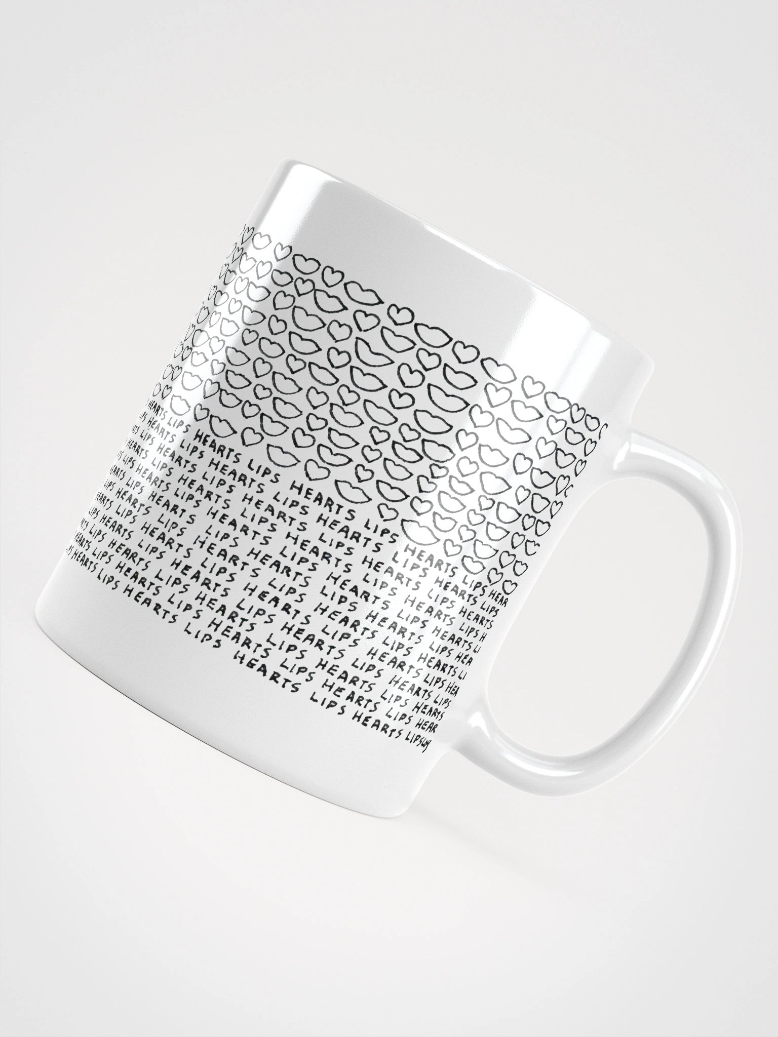 Lips Hearts White Glossy Mug product image (7)